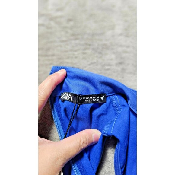 ALT Bella Swan Twilight Zara Mini Dress Bodycon Size Medium Cobalt Blue Ruched - Picture 12 of 12